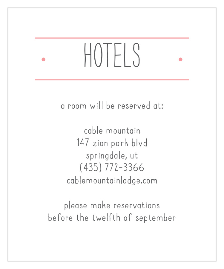 Simple Seal Accommodation Cards