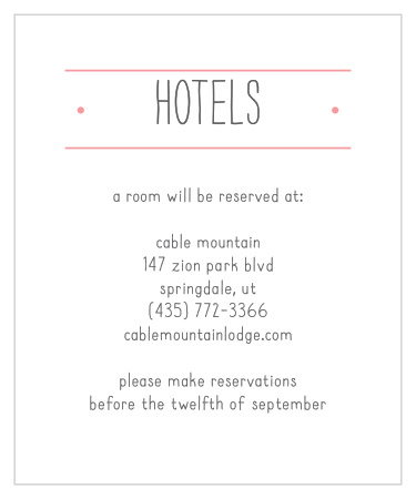Simple Seal Accommodation Cards