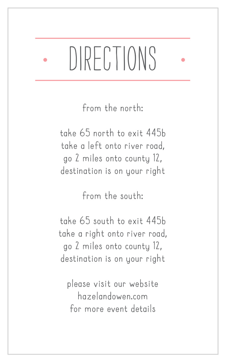Simple Seal Direction Cards