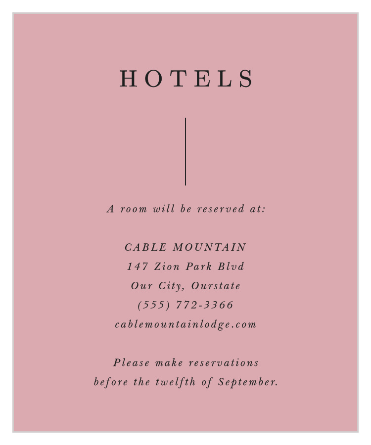 Photo Perfection Accommodation Cards