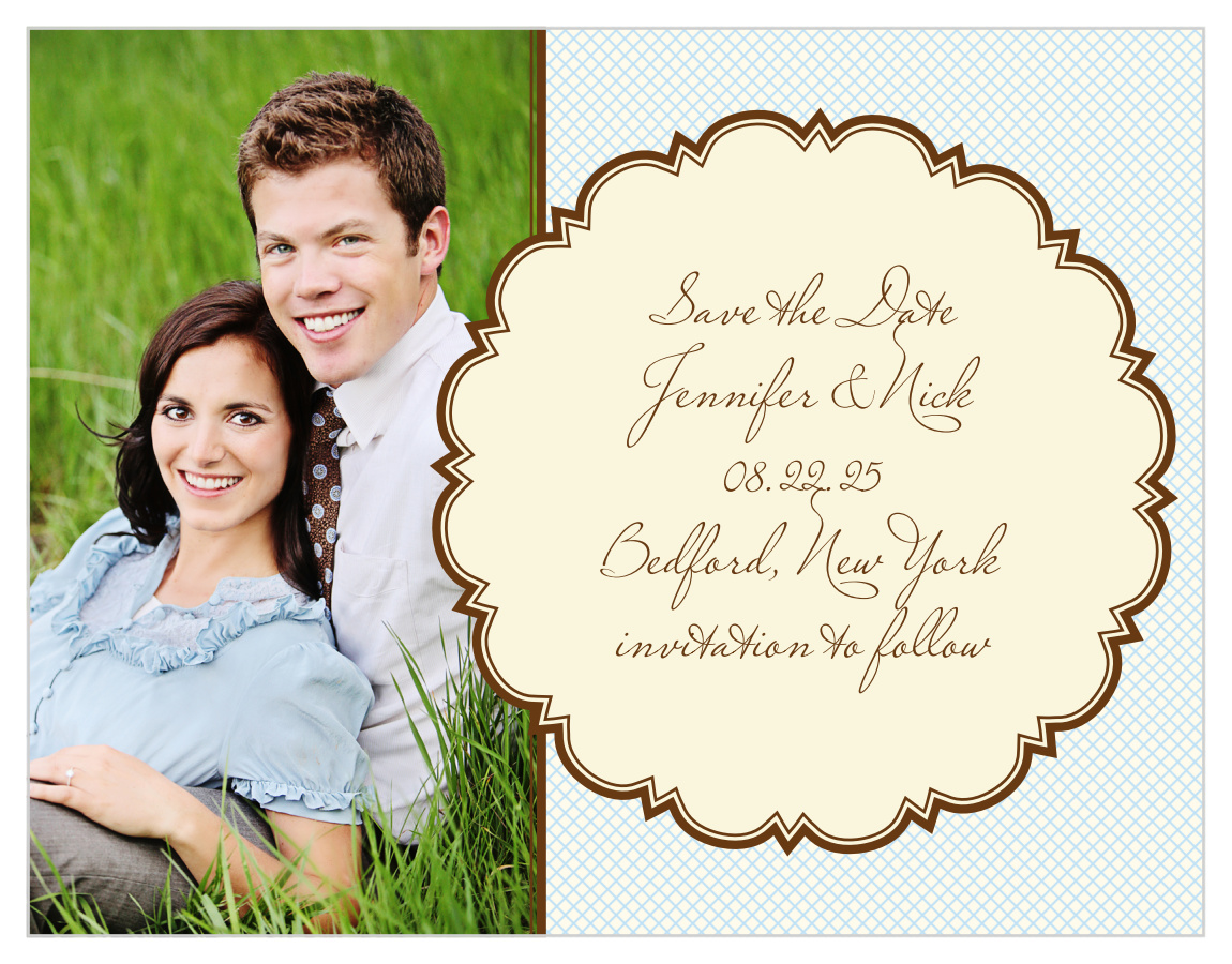 Scalloped Frame Save the Date Magnets