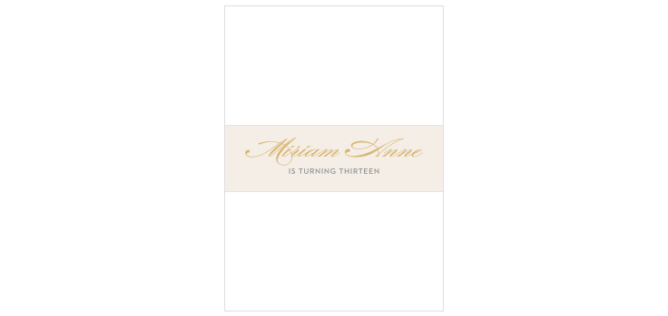 Golden City Foil Bat Mitzvah Belly Bands