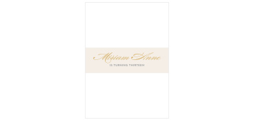 Golden City Foil Bat Mitzvah Belly Bands