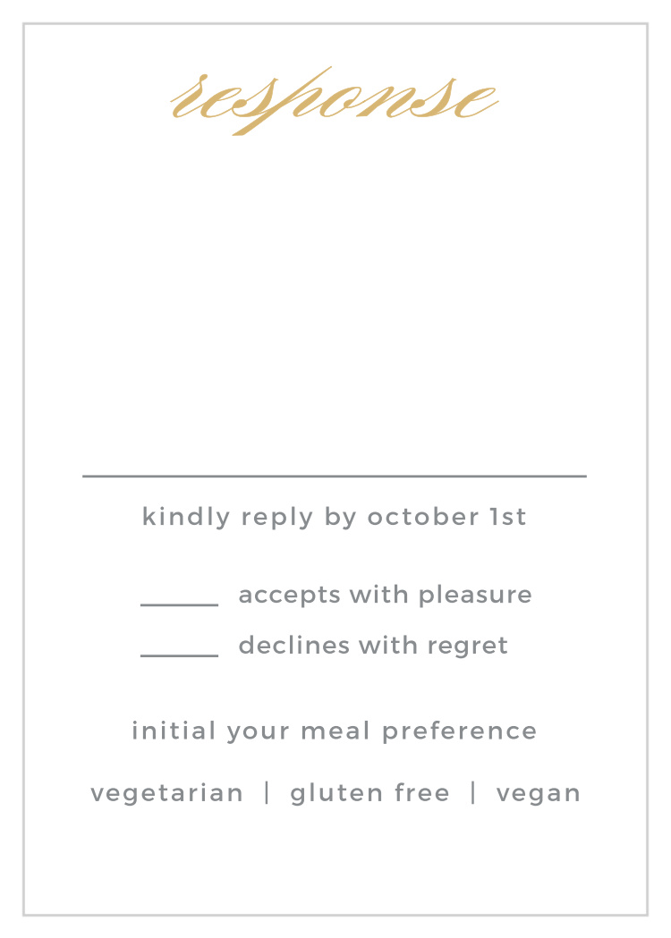Golden City Foil Bat Mitzvah Response Cards