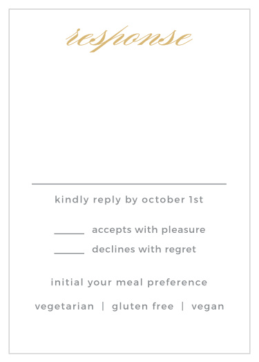 Golden City Foil Bat Mitzvah Response Cards