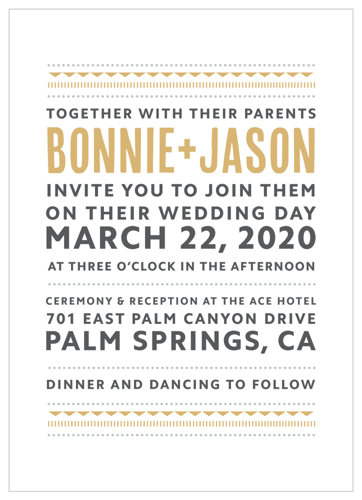 Deco Charm Foil Wedding Invitations