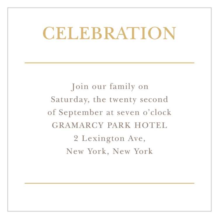 Regal Wreath Foil Bat Mitzvah Reception Cards