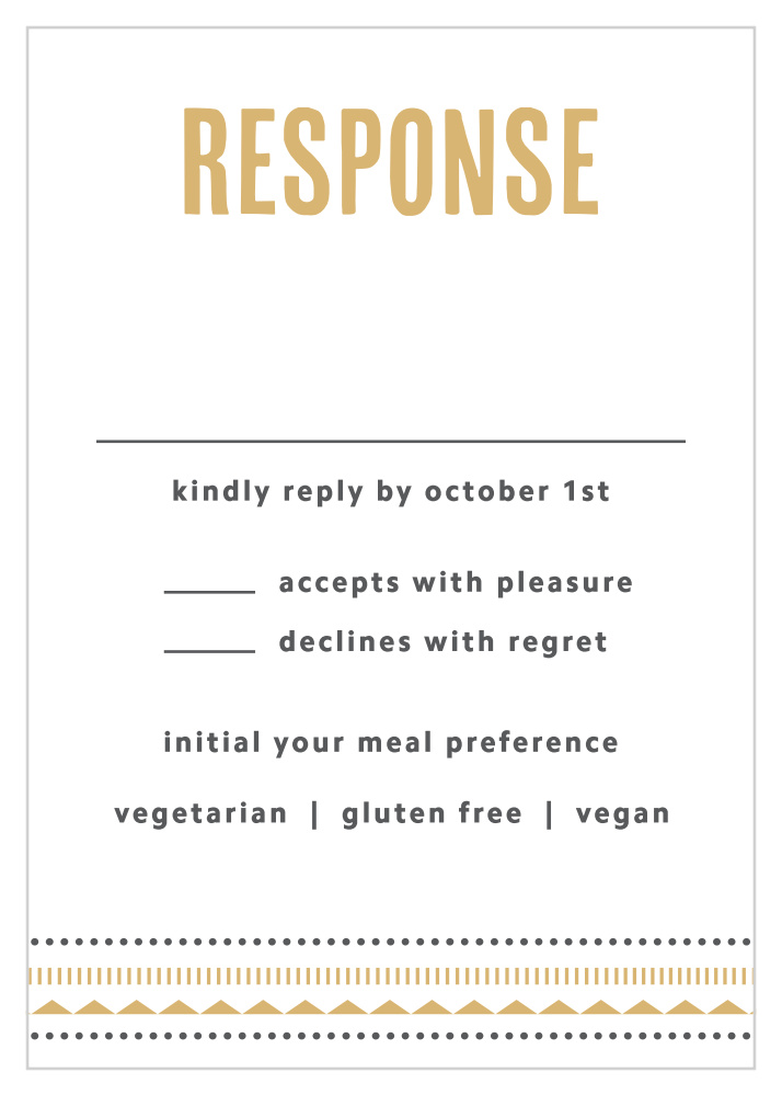 Deco Charm Foil Response Cards