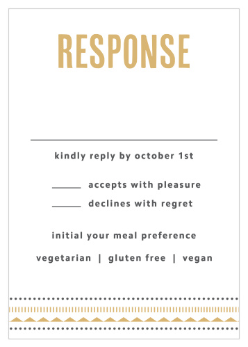 Deco Charm Foil Response Cards