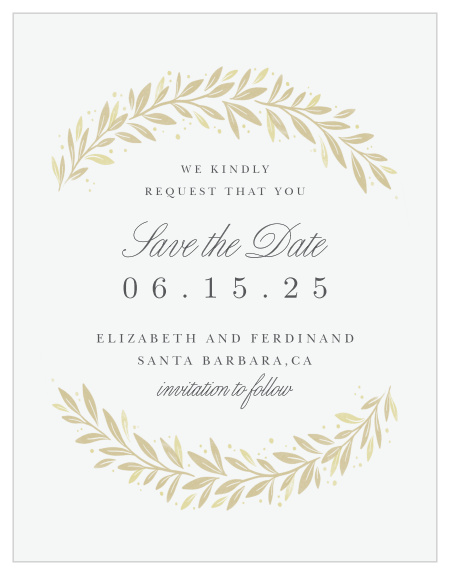 Announce your wedding date to family and friends with our Modern Half Circle Save the Date Magnets. 