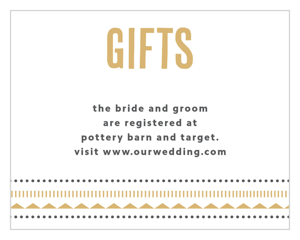 Deco Charm Foil Registry Cards