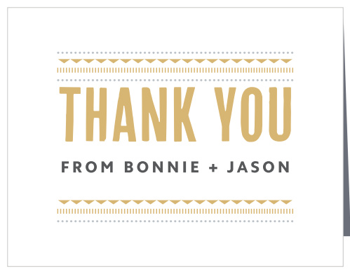 Deco Charm Foil Wedding Thank You Cards