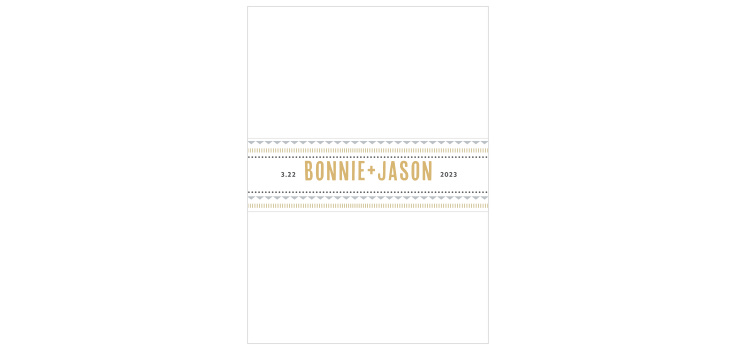 Deco Charm Foil Wedding Belly Bands