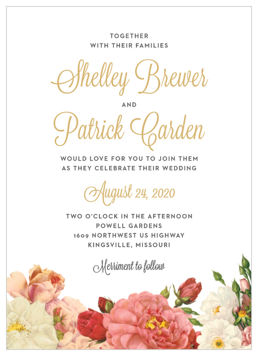 Bring elegance and grace to your wedding announcements using Le Jardinier Foil Wedding Invitations.
