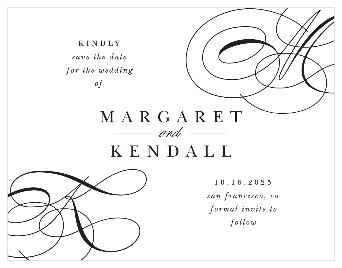 Chic Couple Save the Date Magnets
