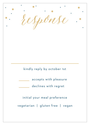 Starry Night Foil Bar Mitzvah Response Cards