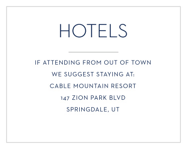 Mod Tallis Foil Bar Mitzvah Lodging Cards