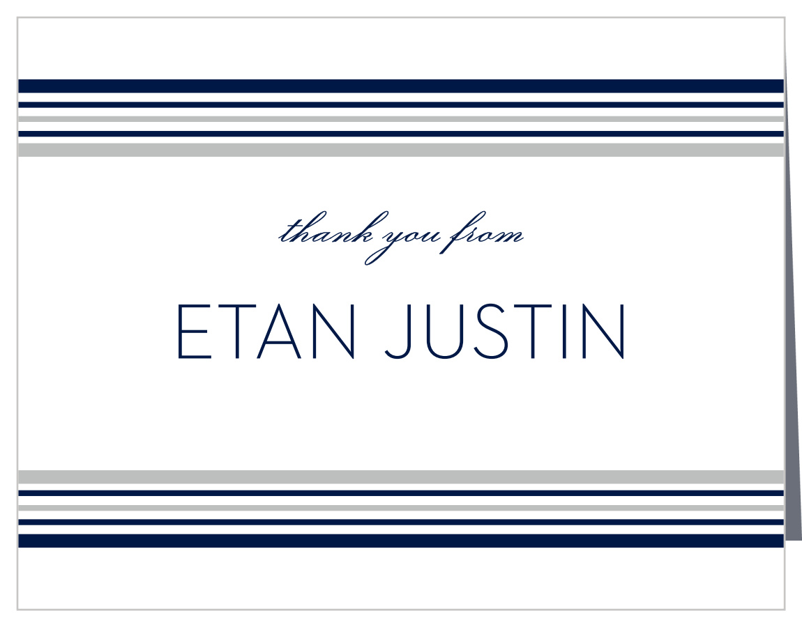 Mod Tallis Foil Bar Mitzvah Thank You Cards