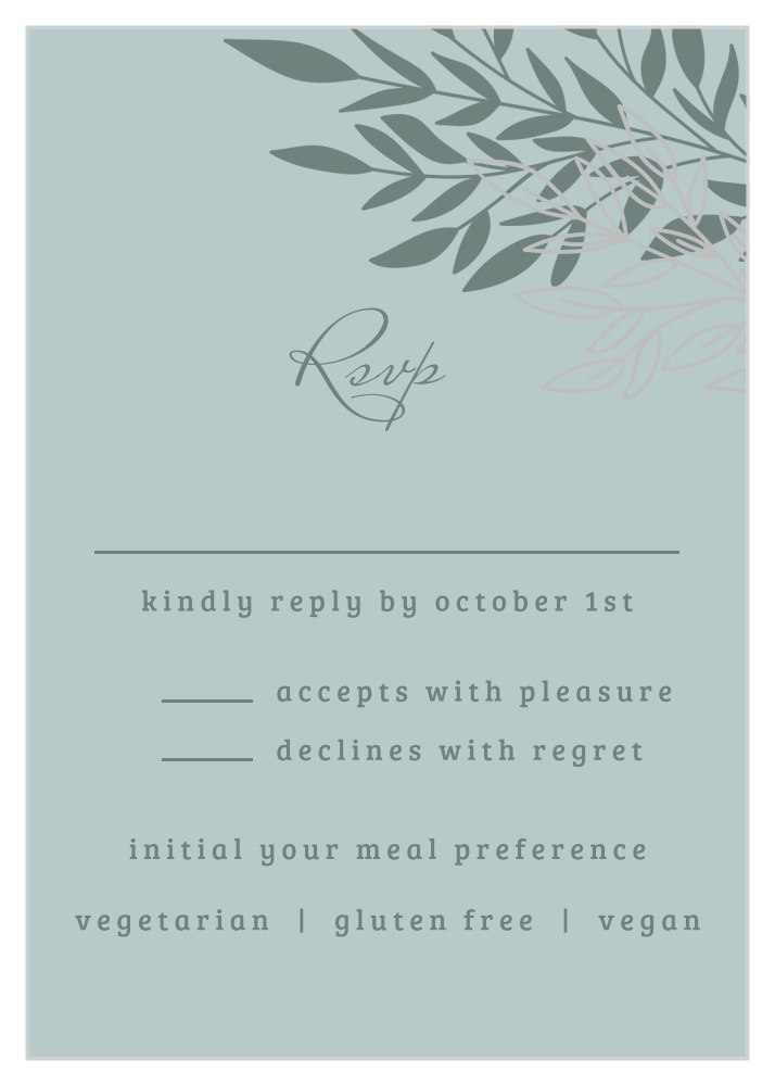 Lakeside Leaves Foil Response Cards