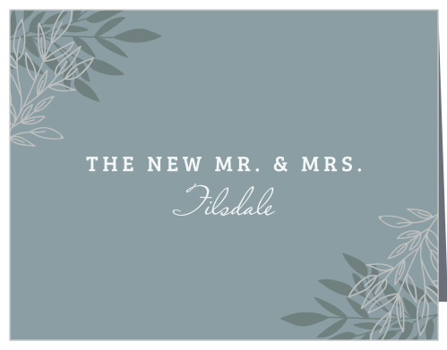 Lakeside Leaves Foil Wedding Thank You Cards