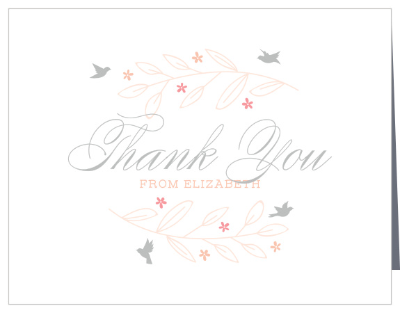 Accent your gratitude with the graceful birds of the In Flight Foil Baby Shower Thank You Cards.