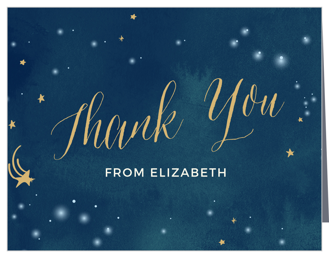 Twinkle Twinkle Foil Baby Shower Thank You Cards