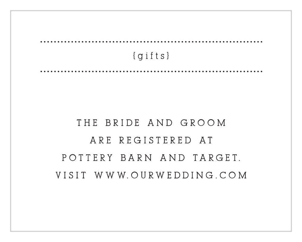 Clean & Classic Registry Cards