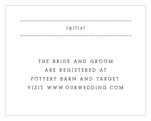Clean & Classic Registry Cards