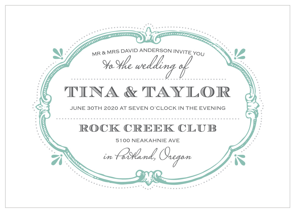 Vintage Label Wedding Invitations