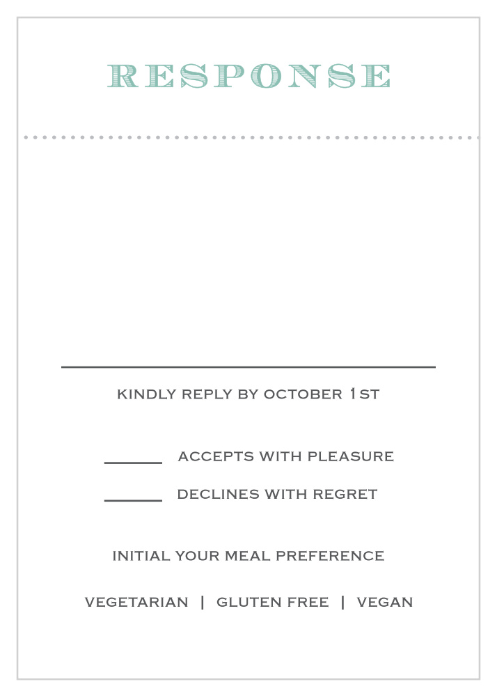 Vintage Label Response Cards
