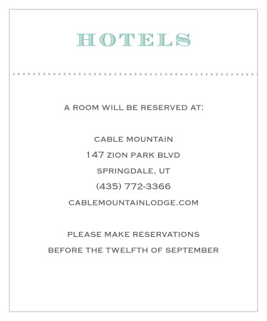 Vintage Label Accommodation Cards
