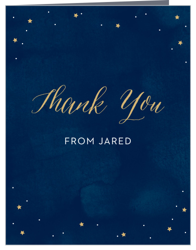 These Starry Night Foil LDS Baptism Thank You Cards are a beautiful way to show your gratitude to their recipients.