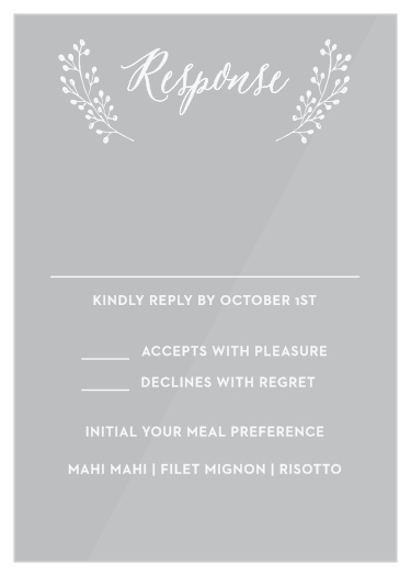 Floral Calligraphy Clear Response Cards