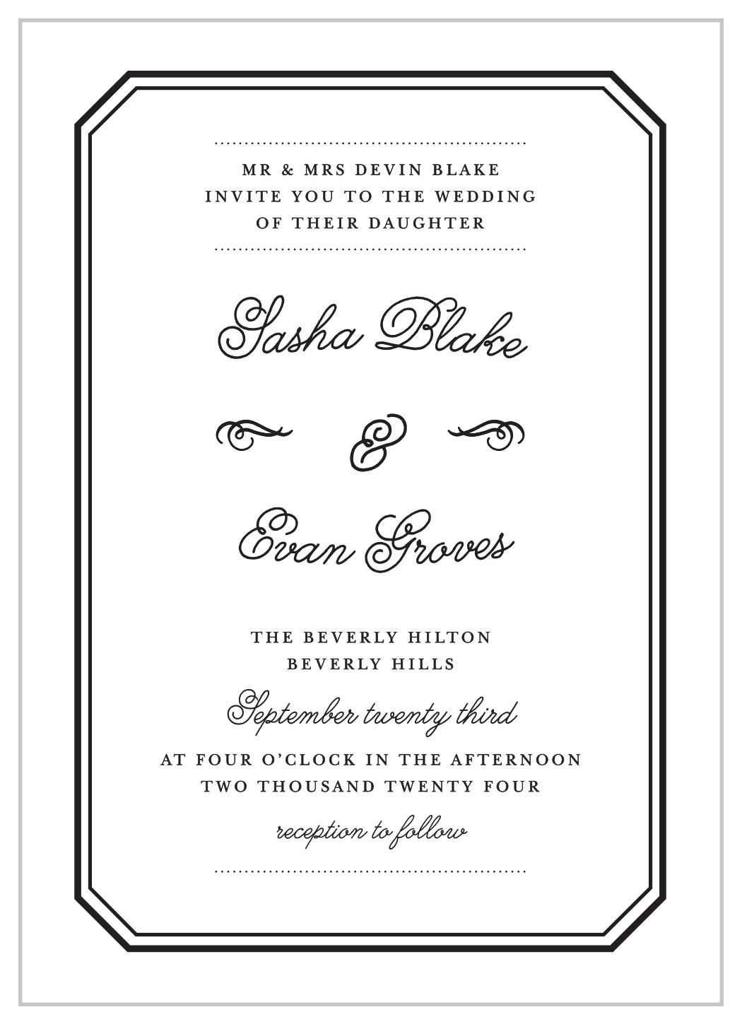French Label Wedding Invitations