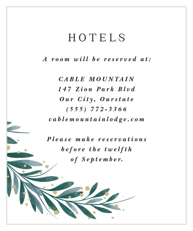 Perfect Match Accommodation Cards