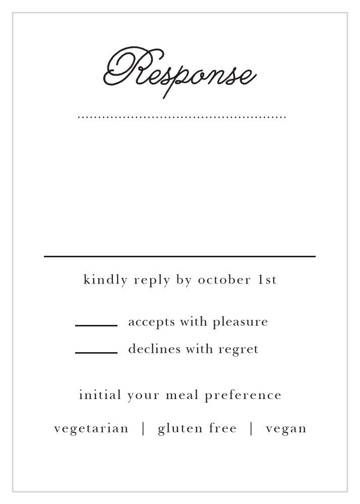 French Label Response Cards