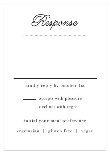 French Label Response Cards