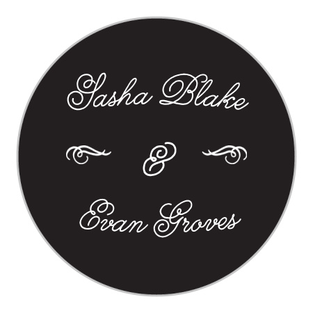 French Label Wedding Stickers