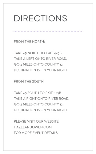 Union Bliss Direction Cards