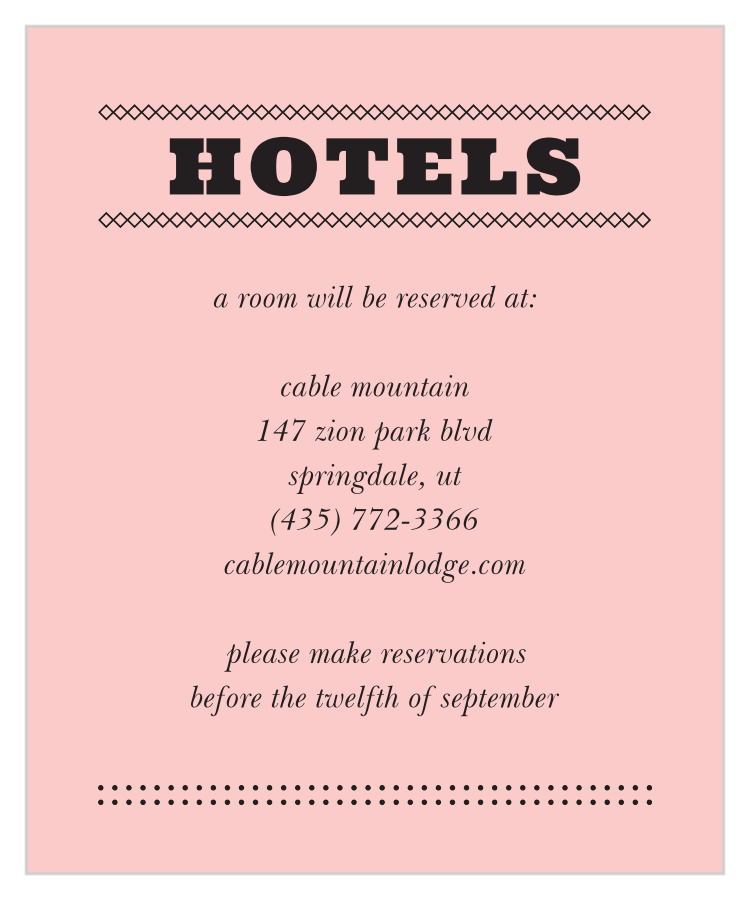 Swirly Love Accommodation Cards