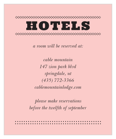 Swirly Love Accommodation Cards