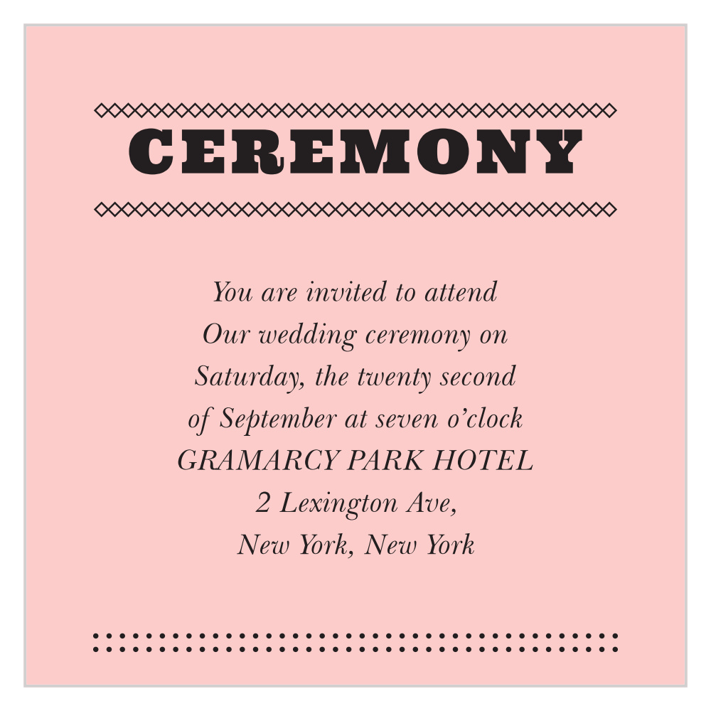 Swirly Love Ceremony Cards
