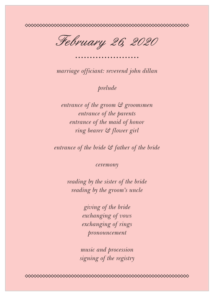 Swirly Love Wedding Programs