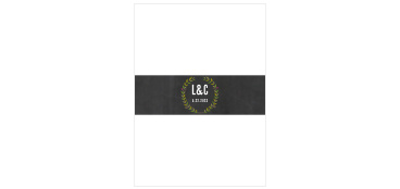Chalkboard Wreath Wedding Belly Bands