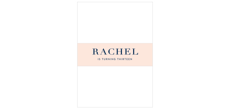 Floral Star Foil Bat Mitzvah Belly Bands