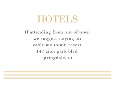 Star of David Foil Bar Mitzvah Lodging Cards