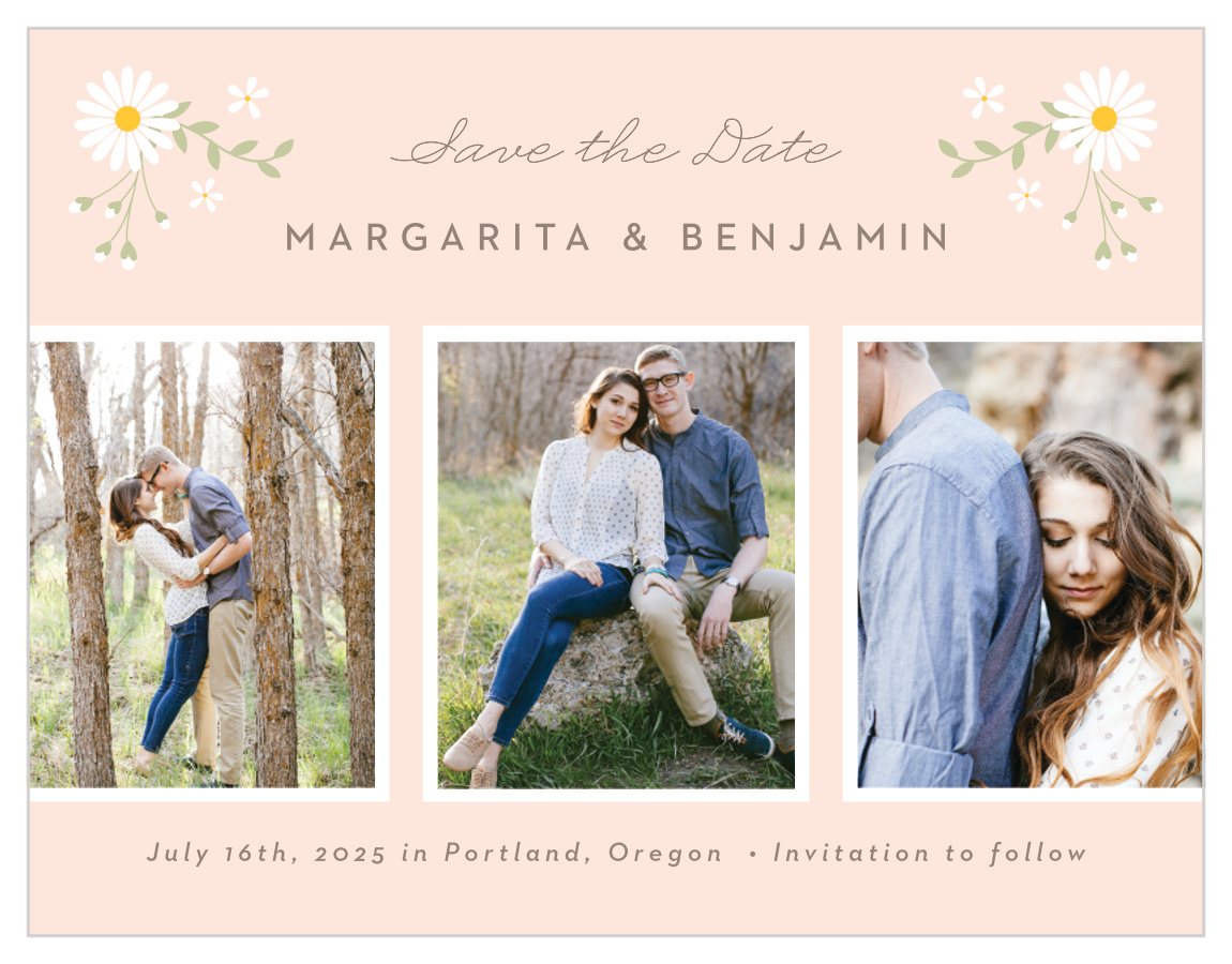 Summer Daisy Save the Date Magnets