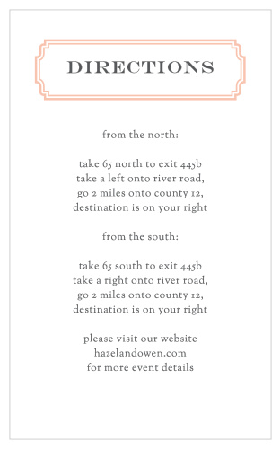 Utterly Chic Direction Cards