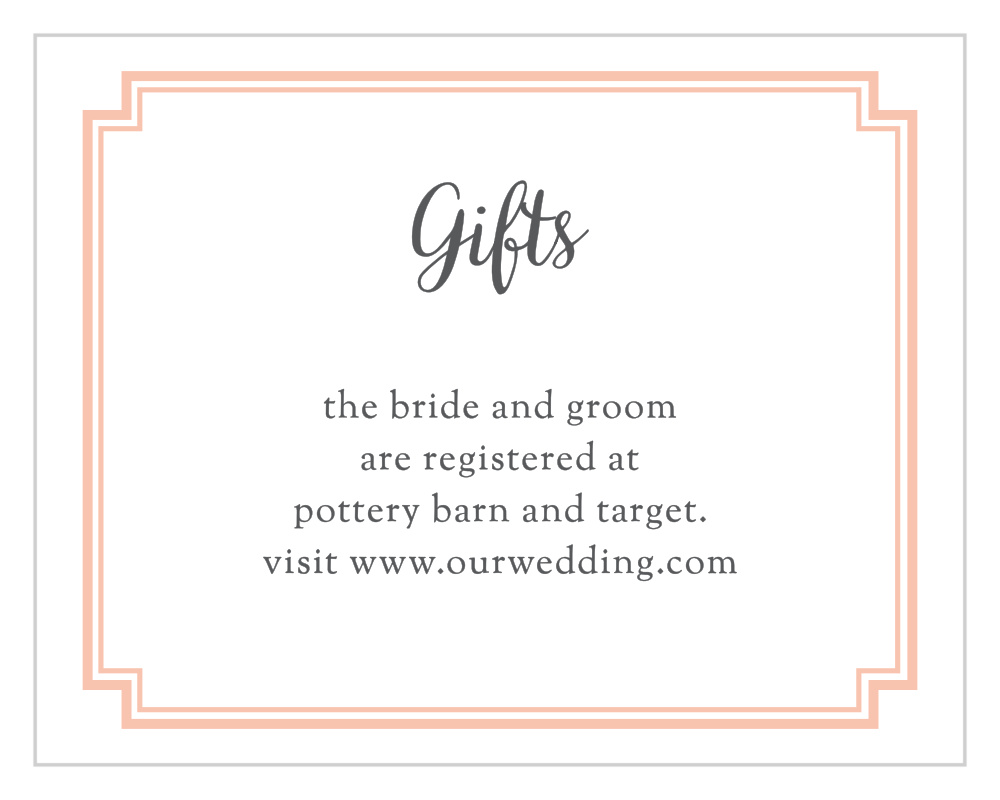 Utterly Chic Registry Cards