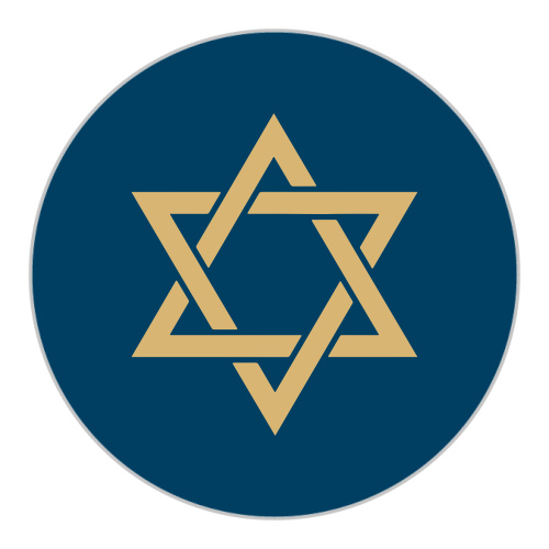 Traditions Foil Bar Mitzvah Stickers are a fantastic addition to any order: featuring a beautiful Star of David.
